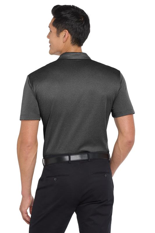 Port Authority  Heathered Silk Touch  Performance Polo. K542 Black Heather