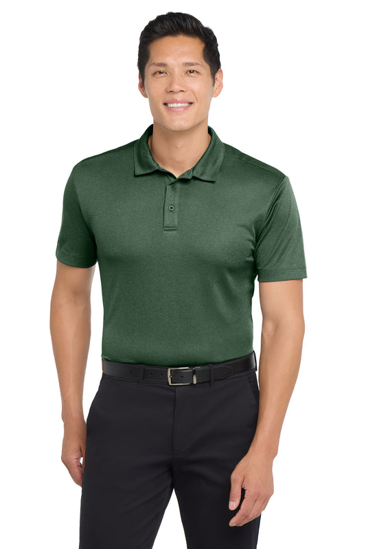 Port Authority  Heathered Silk Touch  Performance Polo. K542 Green Glen Heather