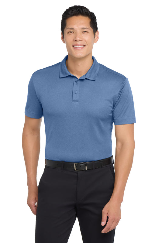 Port Authority  Heathered Silk Touch  Performance Polo. K542 Moonlight Blue Heather