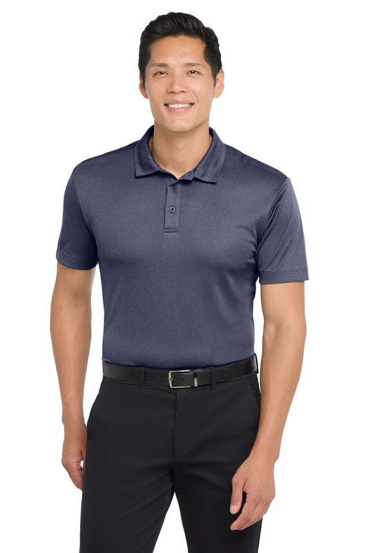 Port Authority  Heathered Silk Touch  Performance Polo. K542 Navy Heather