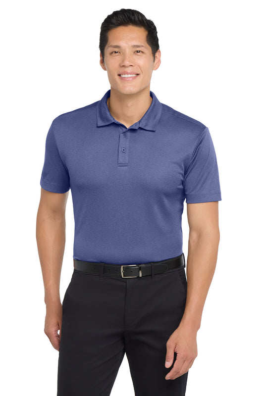 Port Authority  Heathered Silk Touch  Performance Polo. K542 Royal Heather