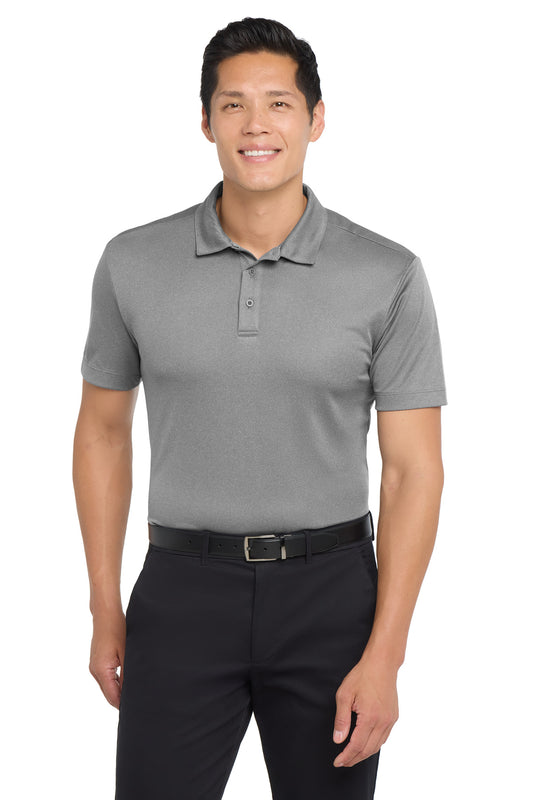 Port Authority  Heathered Silk Touch  Performance Polo. K542 Shadow Grey Heather