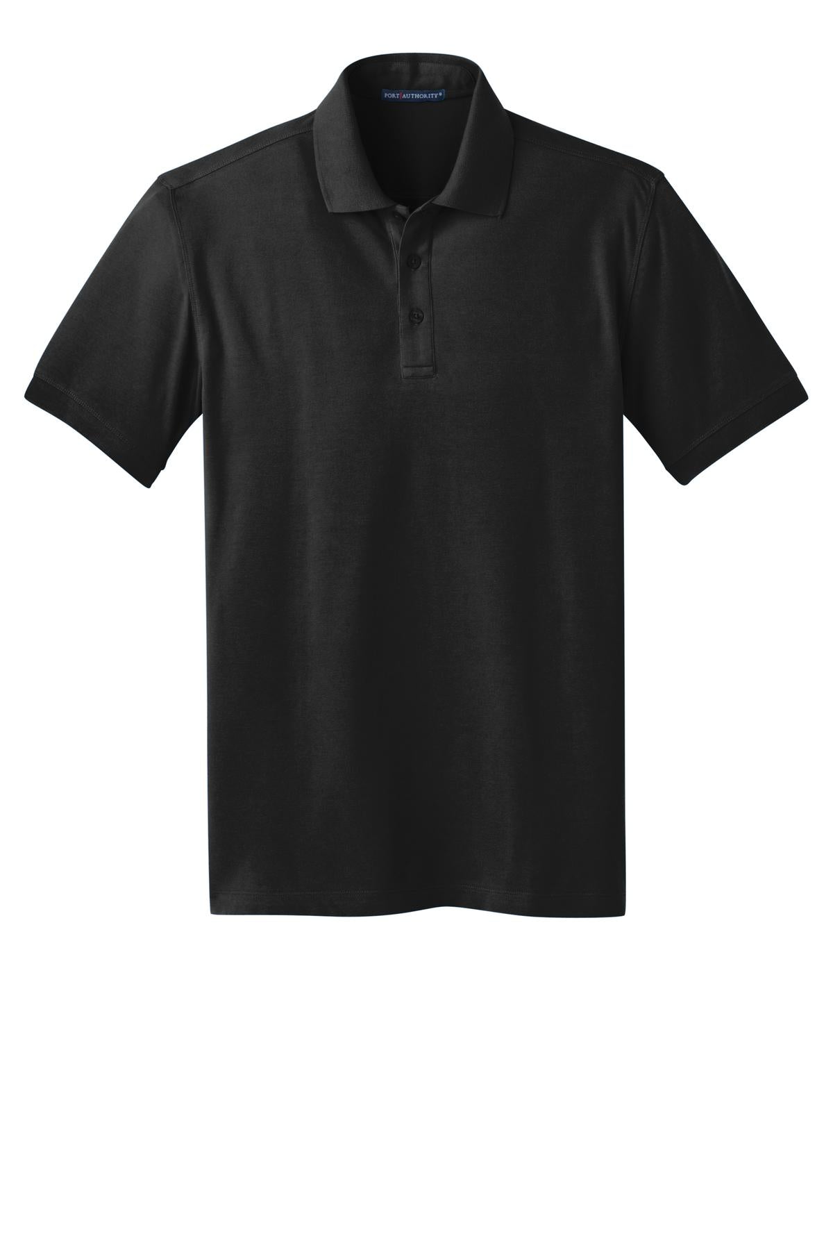 Port Authority Stretch Pique Polo. K555 Black