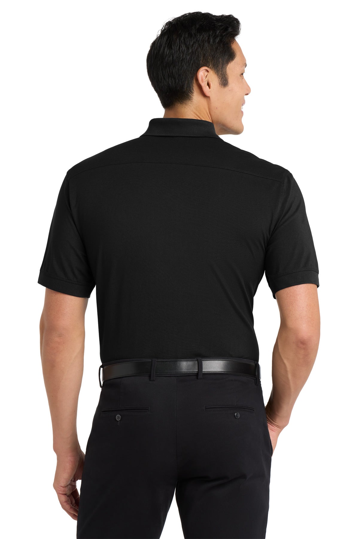 Port Authority Stretch Pique Polo. K555 Black