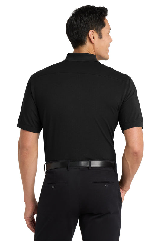 Port Authority Stretch Pique Polo. K555 Black