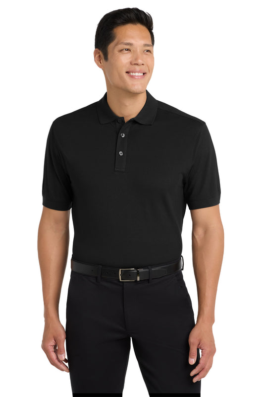 Port Authority Stretch Pique Polo. K555 Black