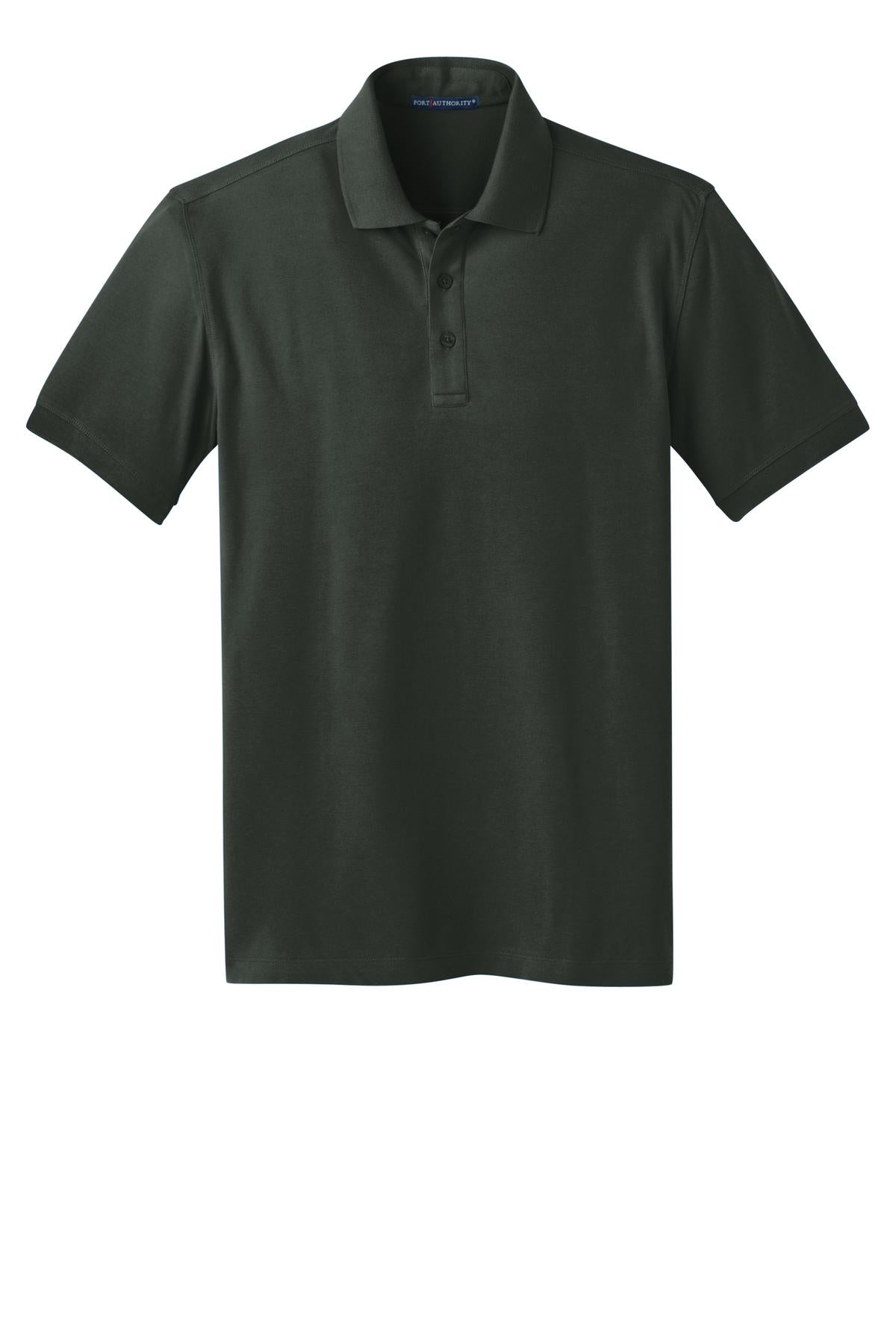 Port Authority Stretch Pique Polo. K555 Grey Smoke
