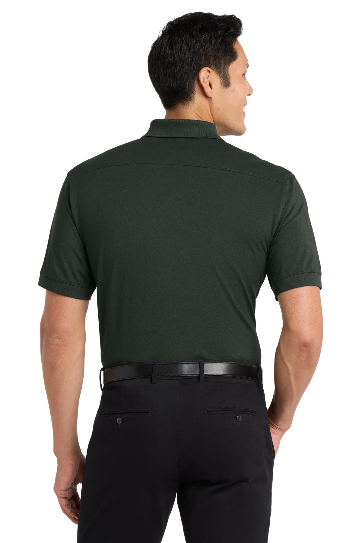 Port Authority Stretch Pique Polo. K555 Grey Smoke