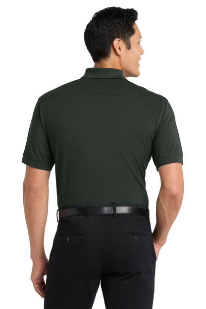 Port Authority Stretch Pique Polo. K555 Grey Smoke