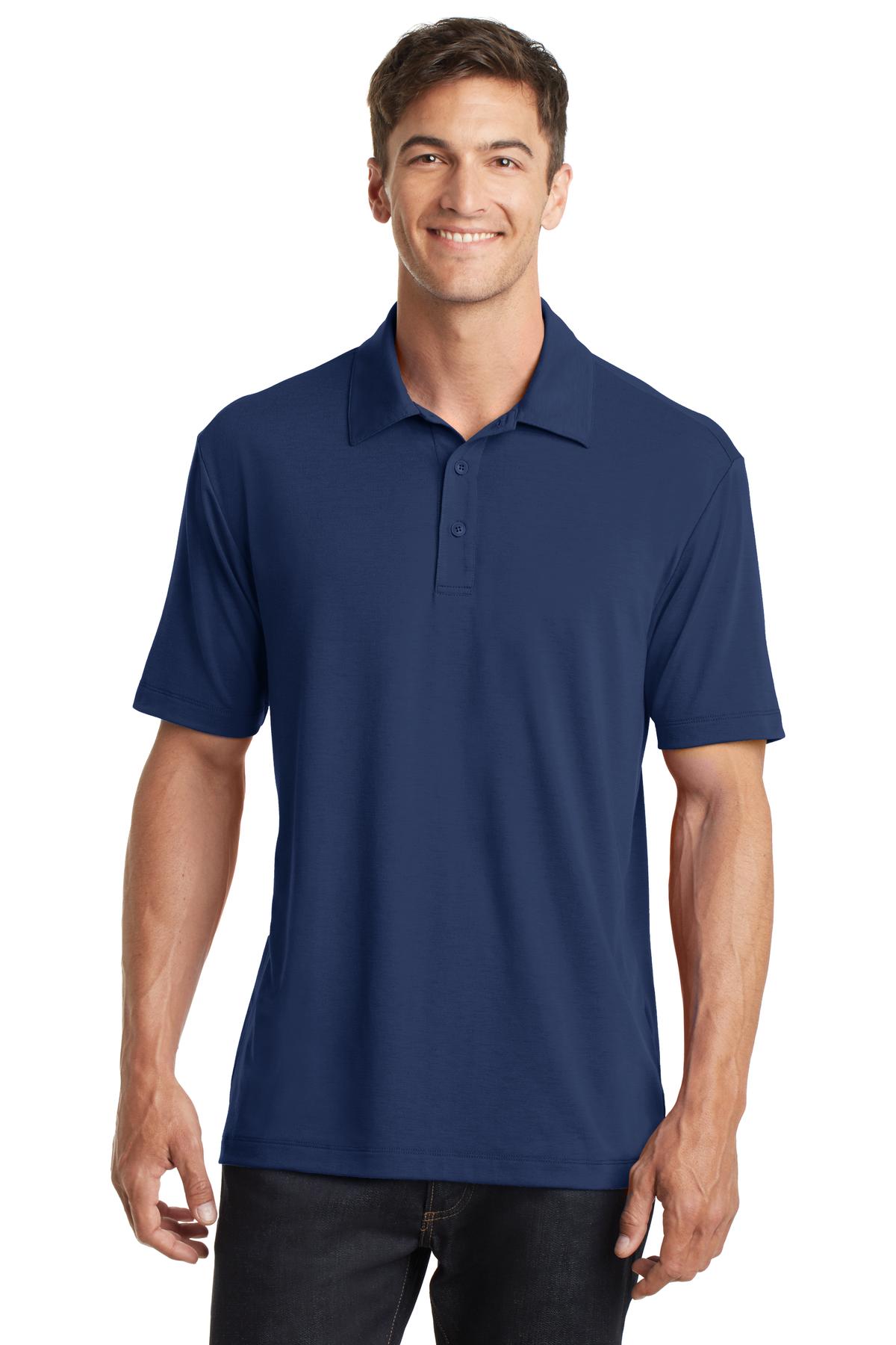 Port Authority Cotton Touch Performance Polo. K568 Estate Blue