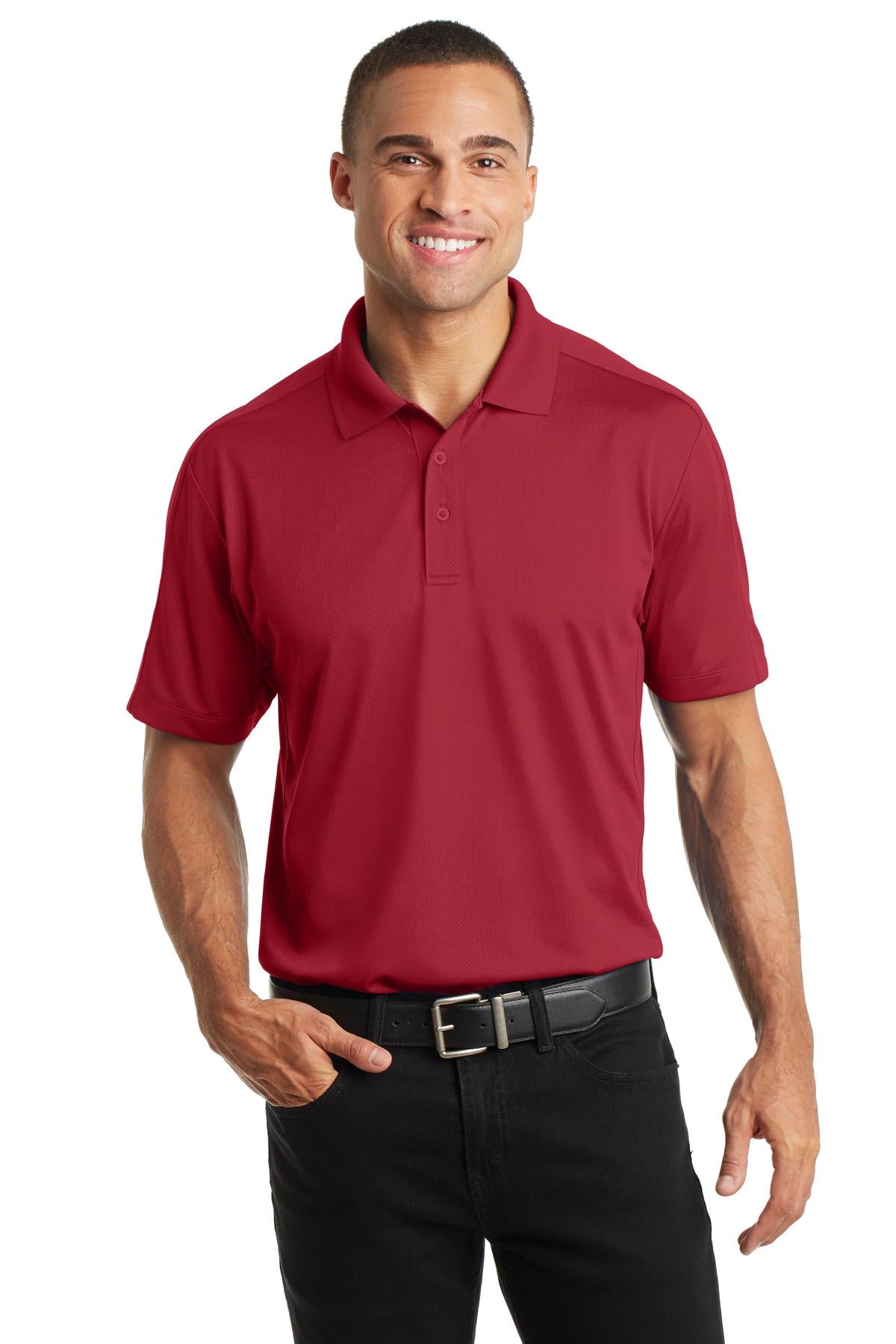 Port Authority Diamond Jacquard Polo. K569 Rich Red