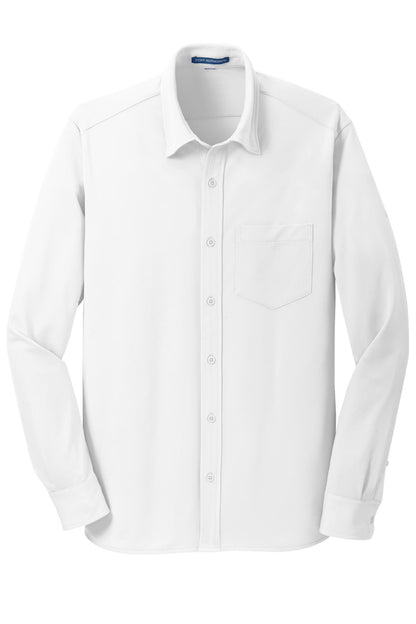Port Authority Dimension Knit Dress Shirt. K570 White