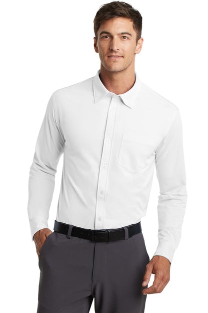 Port Authority Dimension Knit Dress Shirt. K570 White