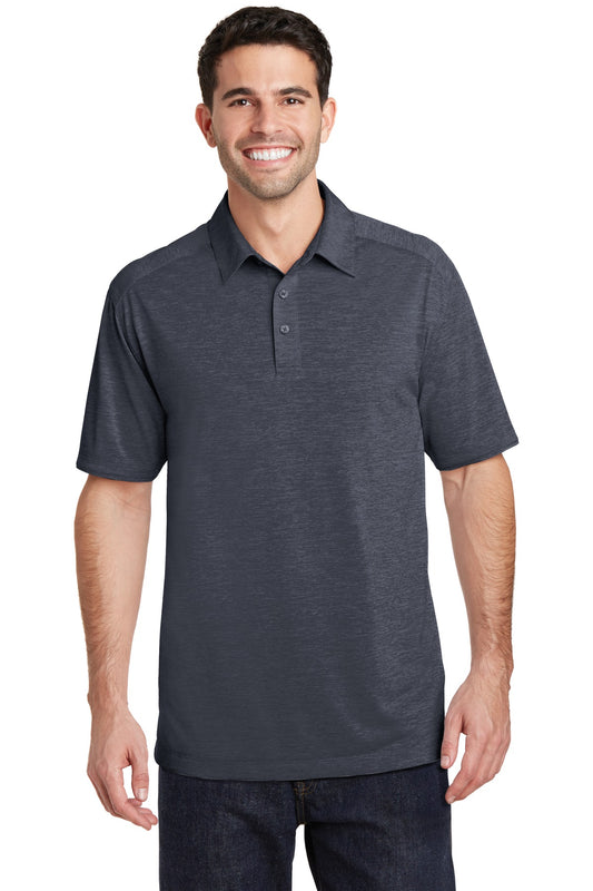 Port Authority Digi Heather Performance Polo. K574 Dark Grey