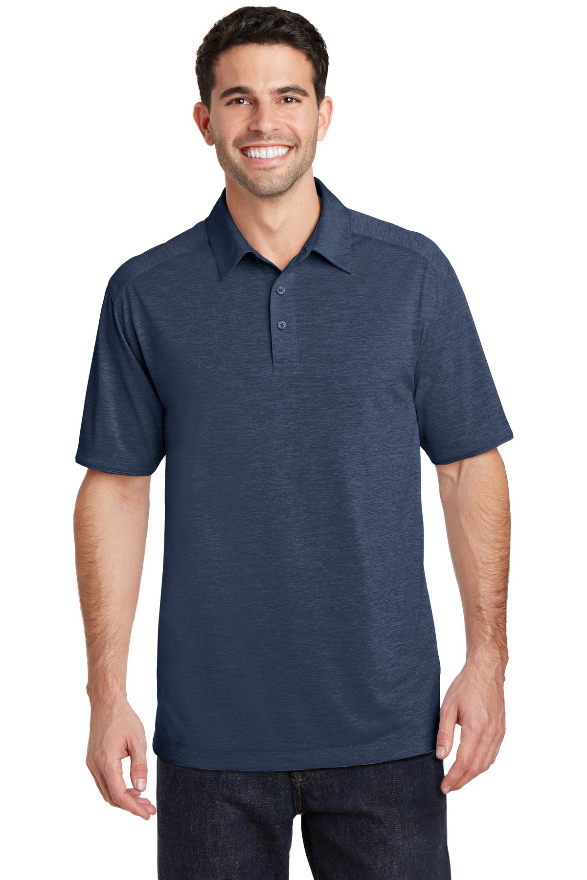 Port Authority Digi Heather Performance Polo. K574 Dress Blue Navy