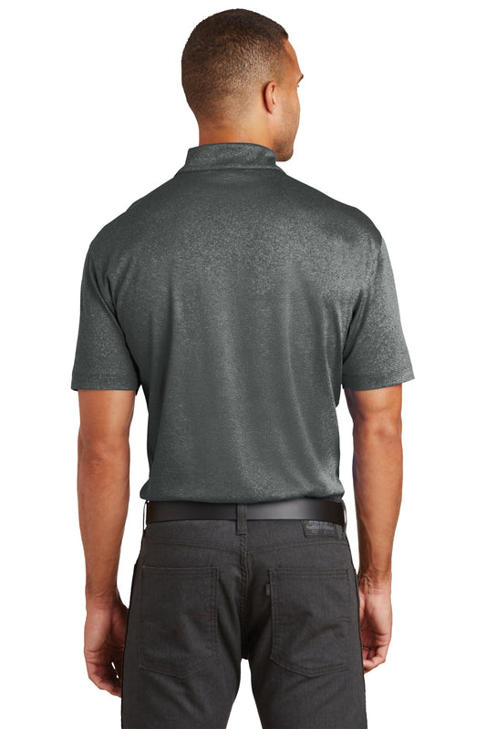 Port Authority Trace Heather Polo. K576 Charcoal Heather