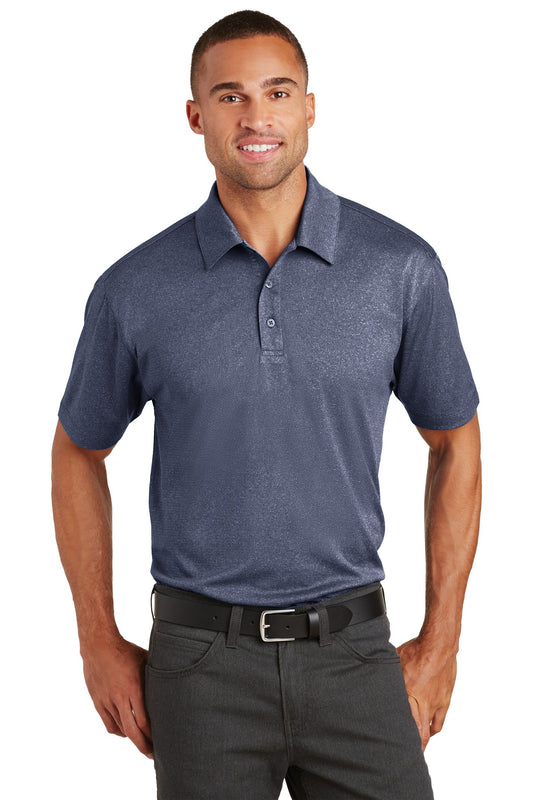 Port Authority Trace Heather Polo. K576 True Navy Heather