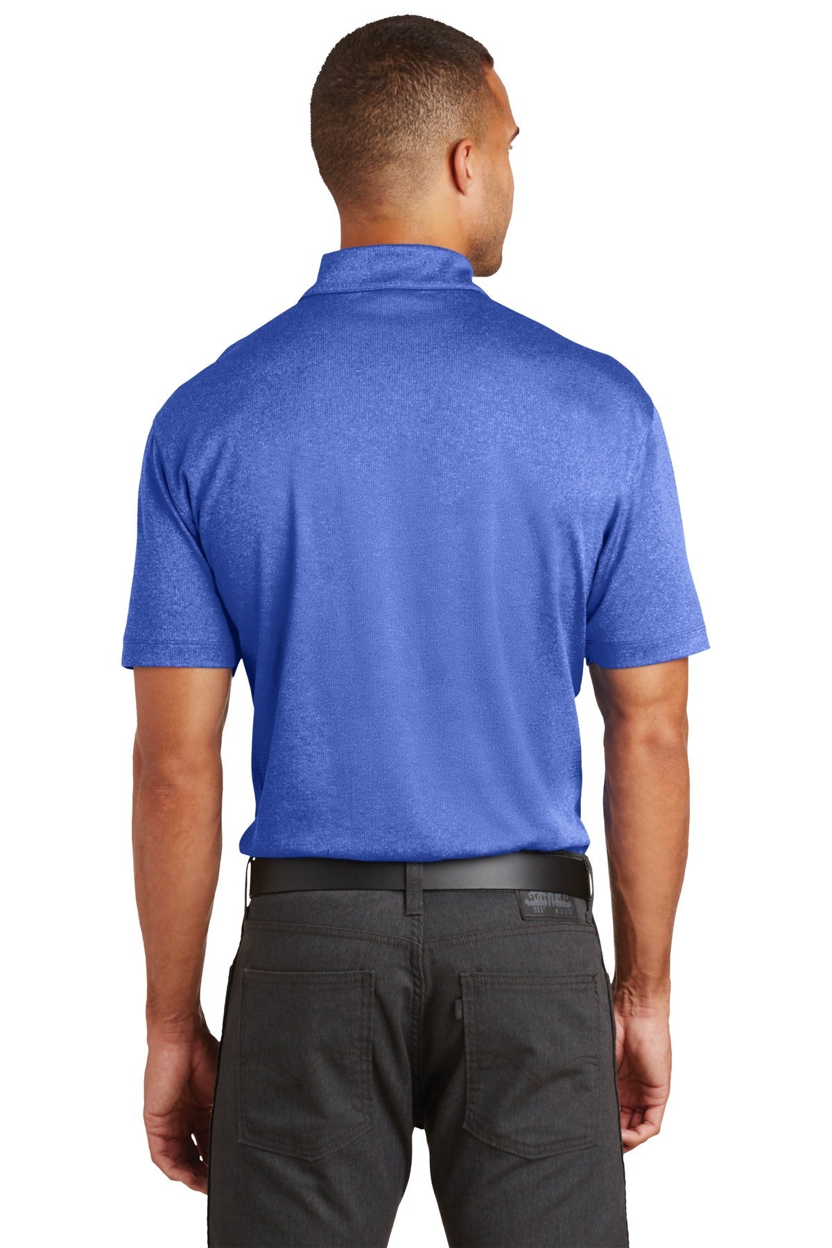 Port Authority Trace Heather Polo. K576 True Royal Heather