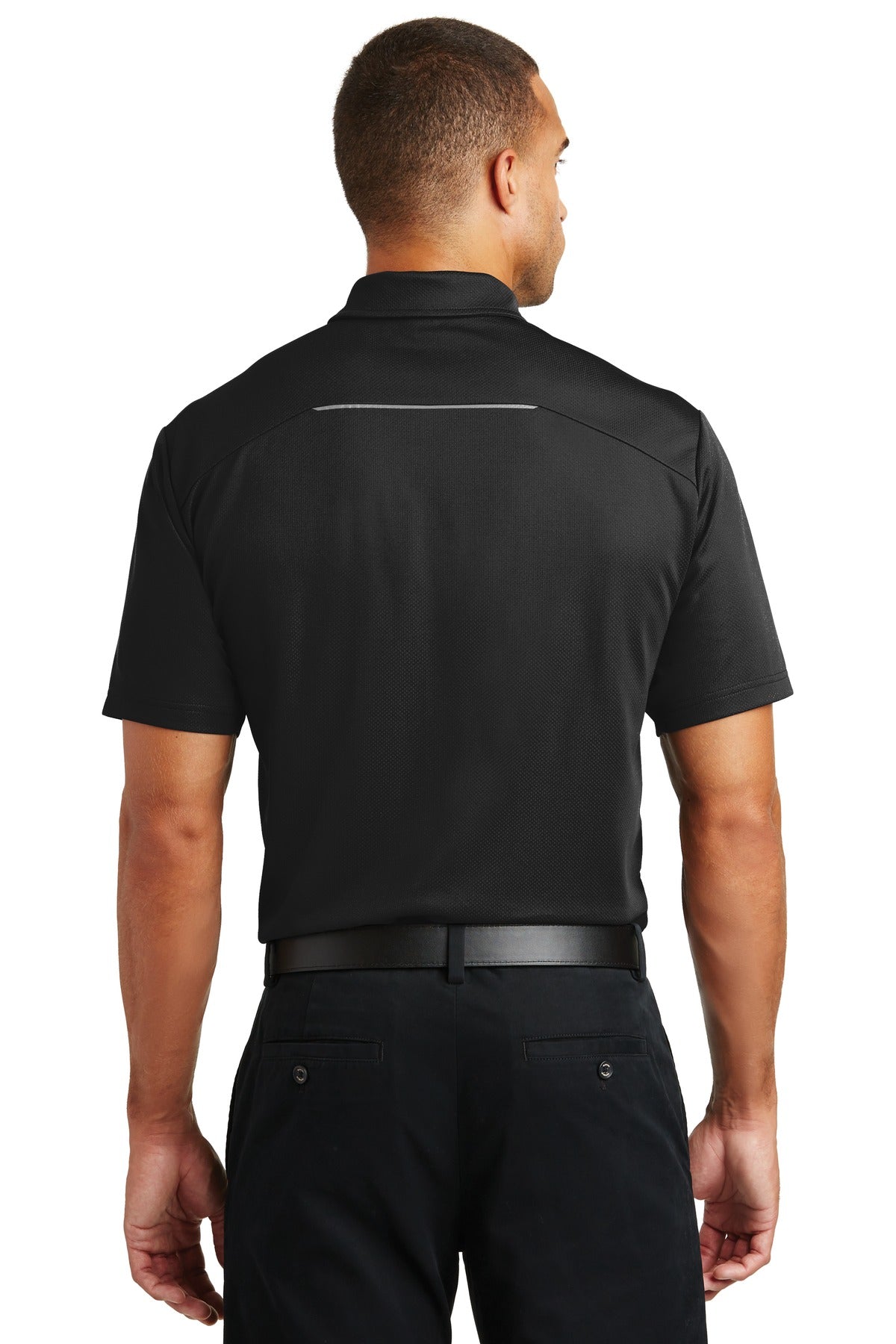 Port Authority Pinpoint Mesh Polo. K580 Black