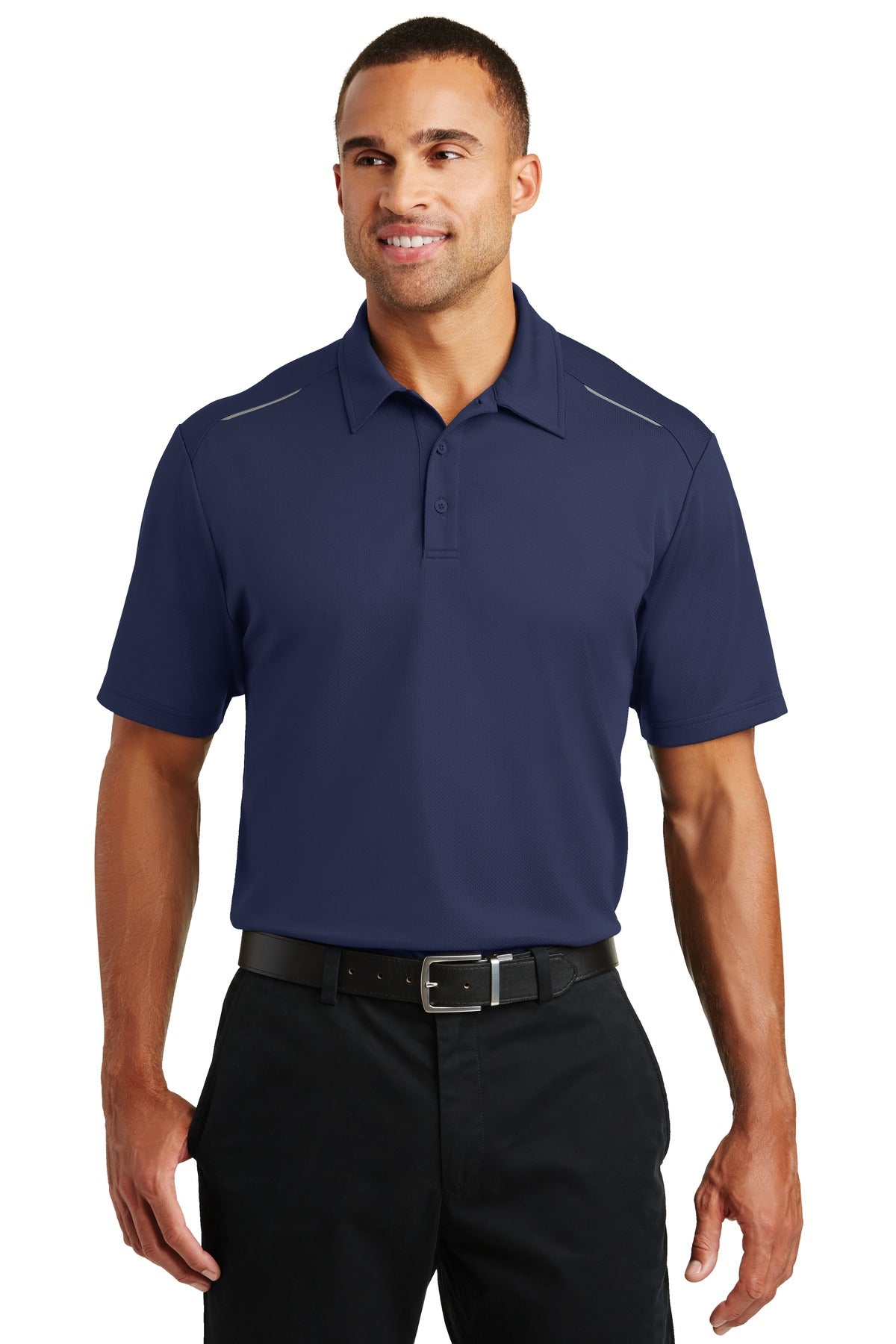 Port Authority Pinpoint Mesh Polo K580 True Navy