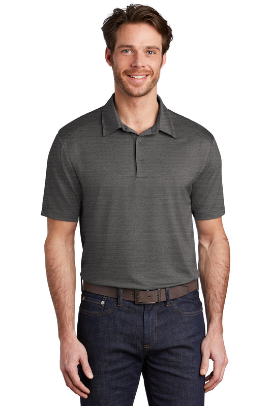 Port Authority  Stretch Heather Polo K583 Black/ Thunder Grey