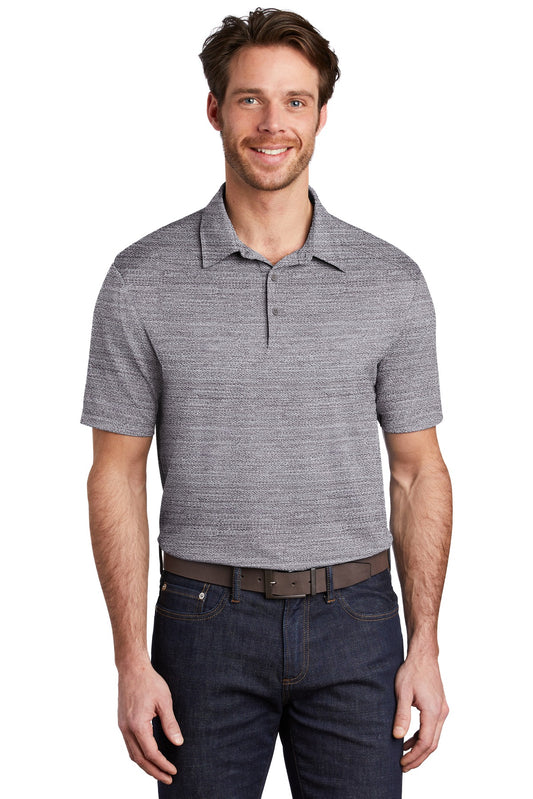 Port Authority  Stretch Heather Polo K583 Graphite/ White