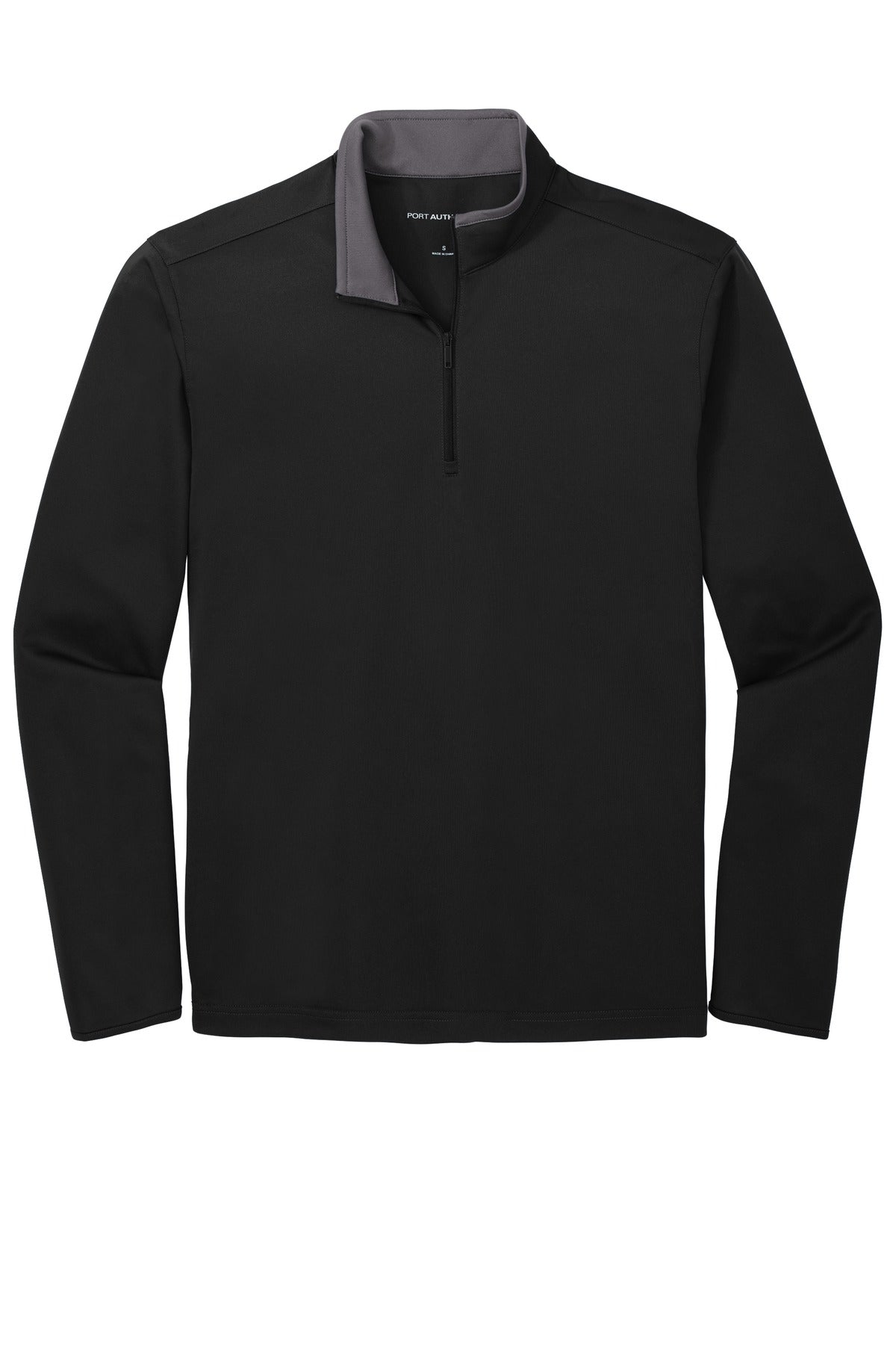 Port Authority  Silk Touch  Performance 1/4-Zip K584 Black/ Steel Grey