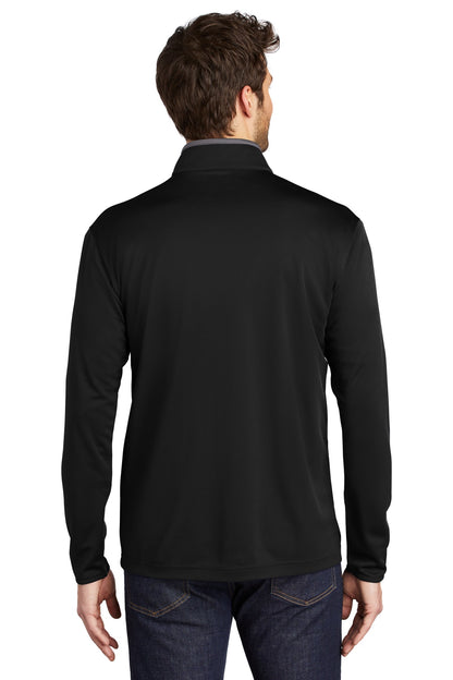 Port Authority  Silk Touch  Performance 1/4-Zip K584 Black/ Steel Grey