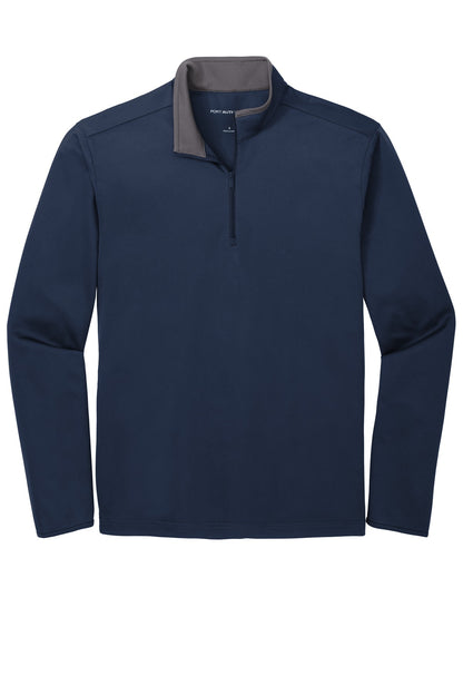 Port Authority  Silk Touch  Performance 1/4-Zip K584 Navy/ Steel Grey