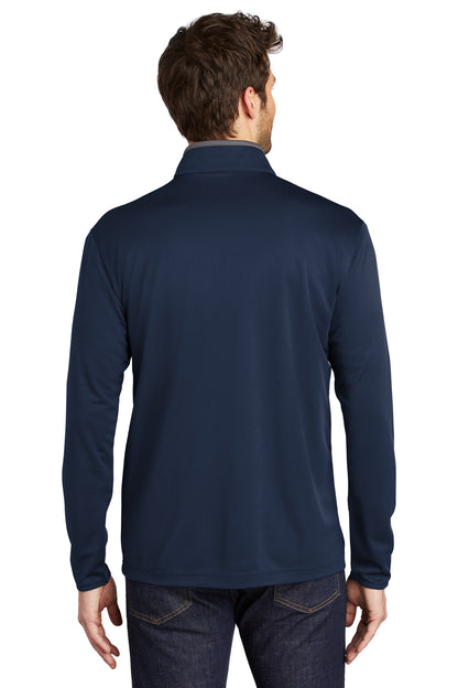 Port Authority  Silk Touch  Performance 1/4-Zip K584 Navy/ Steel Grey