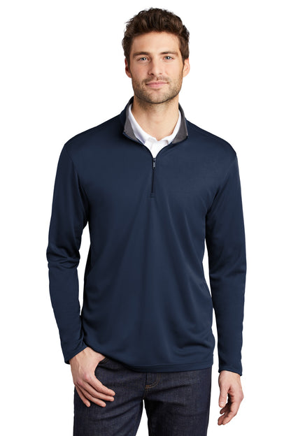 Port Authority  Silk Touch  Performance 1/4-Zip K584 Navy/ Steel Grey