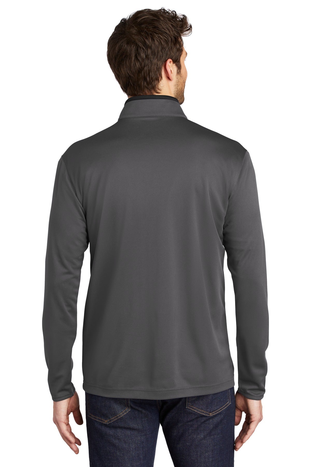 Port Authority  Silk Touch  Performance 1/4-Zip K584 Steel Grey/ Black