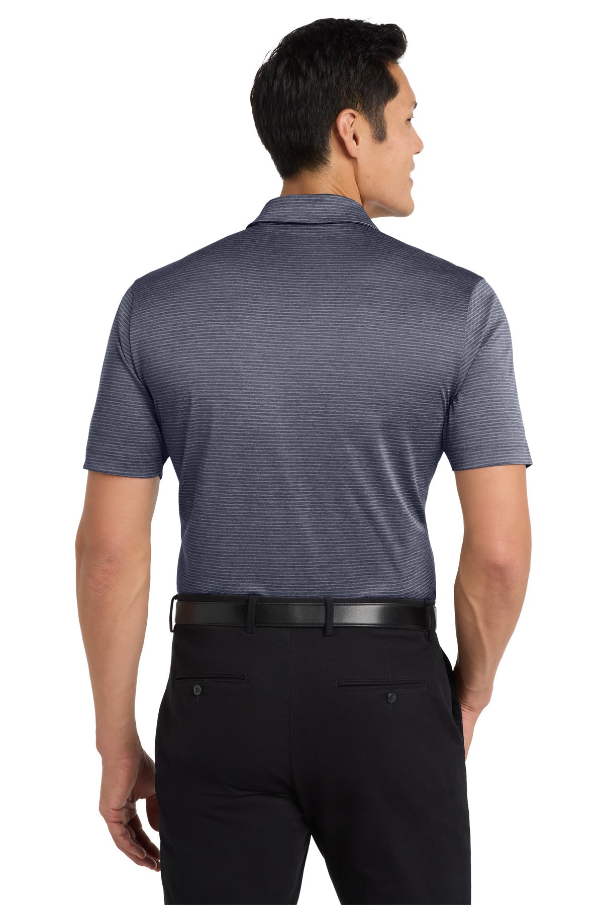 Port Authority  Shadow Stripe Polo. K585 River Blue Navy