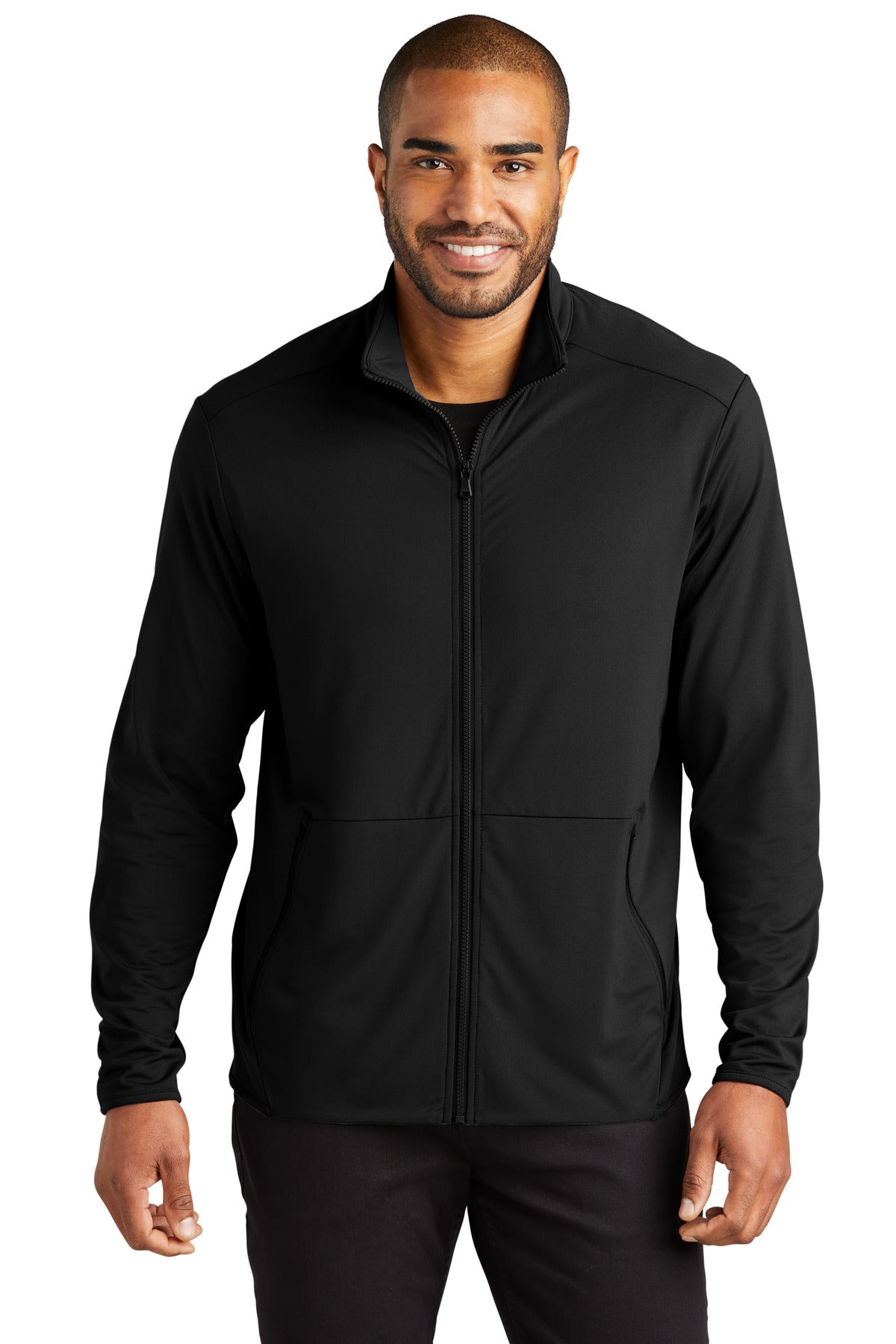 Port Authority Accord Stretch Fleece Full-Zip K595 Black