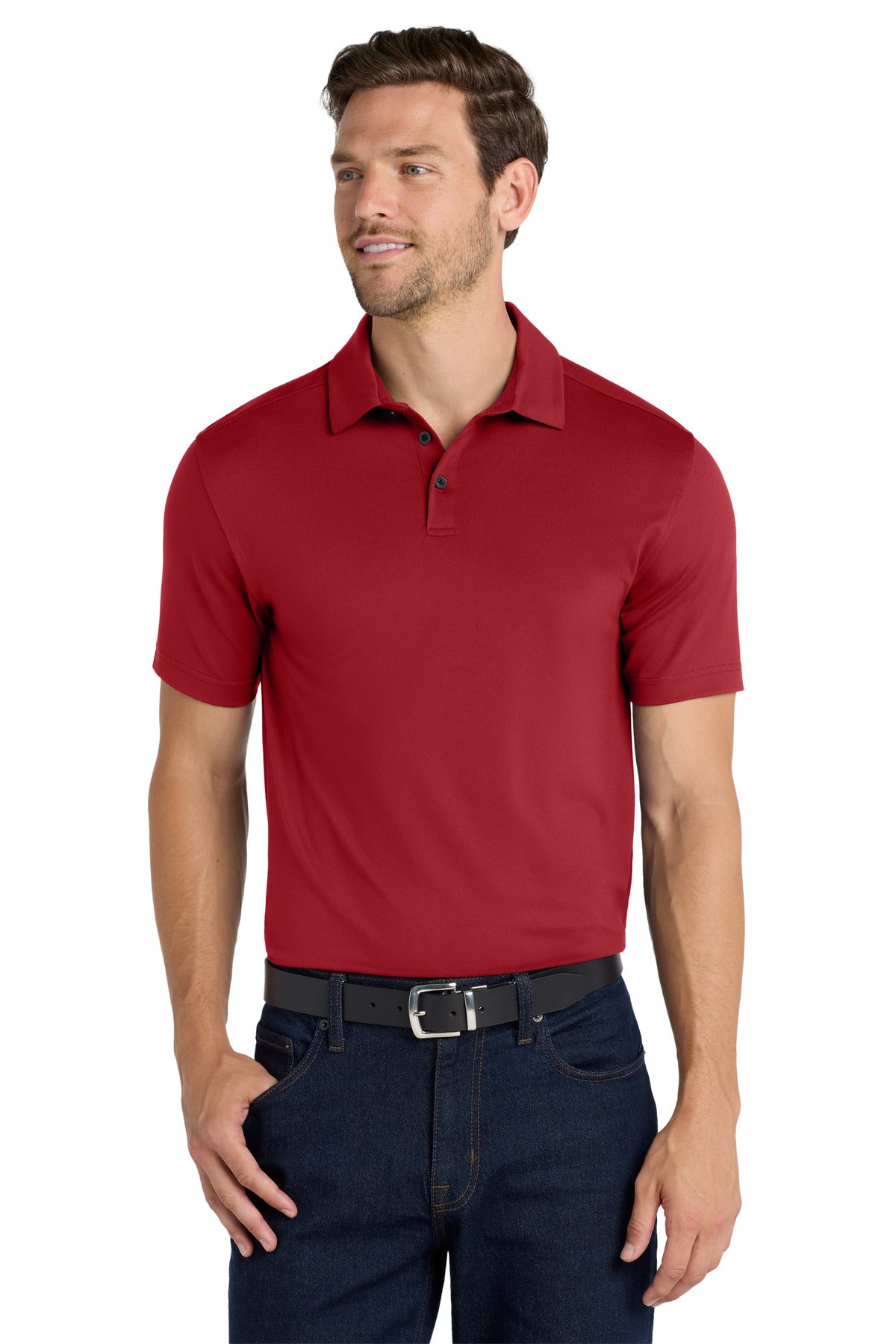 Port Authority City Stretch Polo K682 Garnet