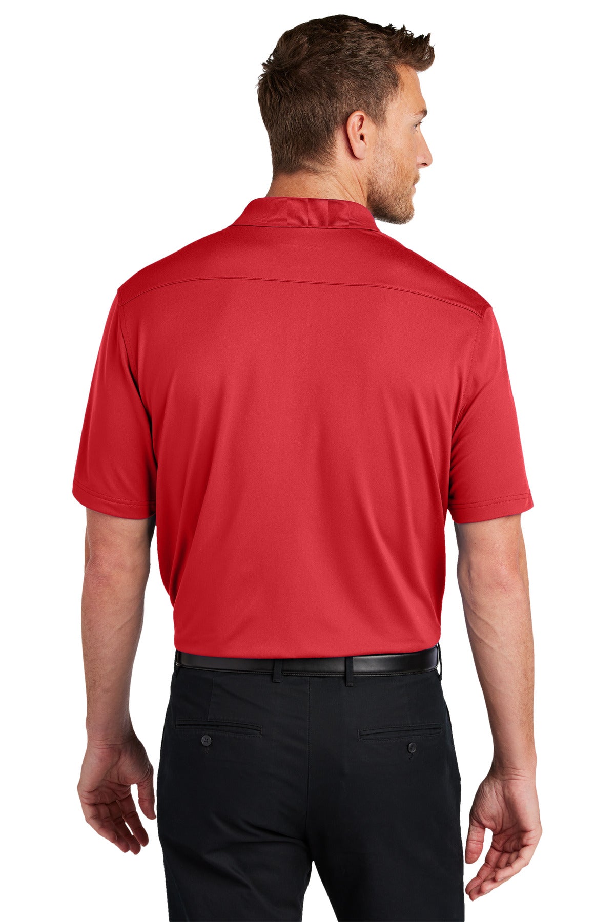 Port Authority City Stretch Flat Knit Polo K683 Engine Red