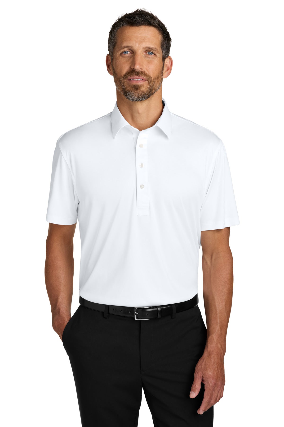 Port Authority Shirt Collar Polo K700 White