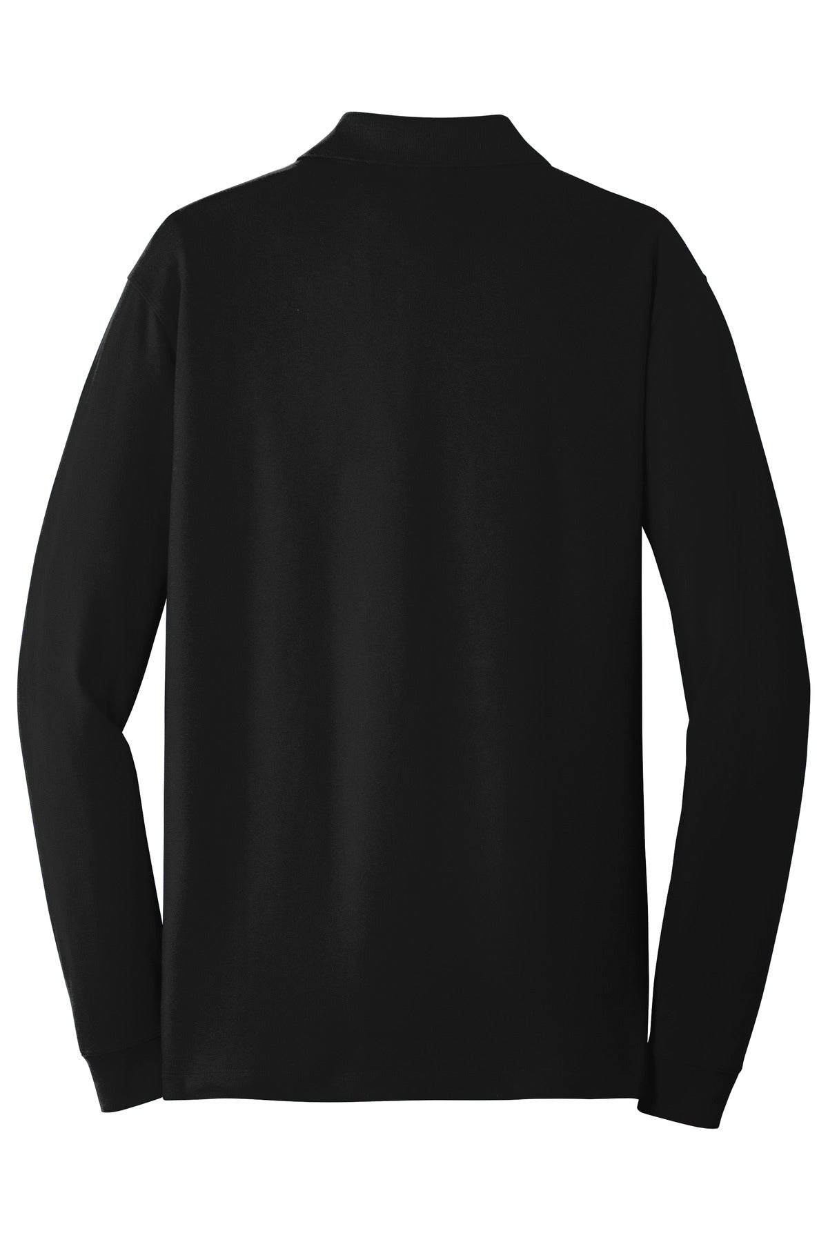 Port Authority EZCotton Long Sleeve Polo. K8000LS Black