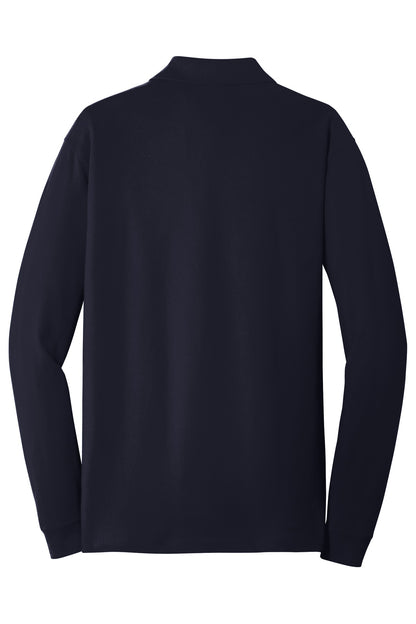 Port Authority EZCotton Long Sleeve Polo. K8000LS Navy