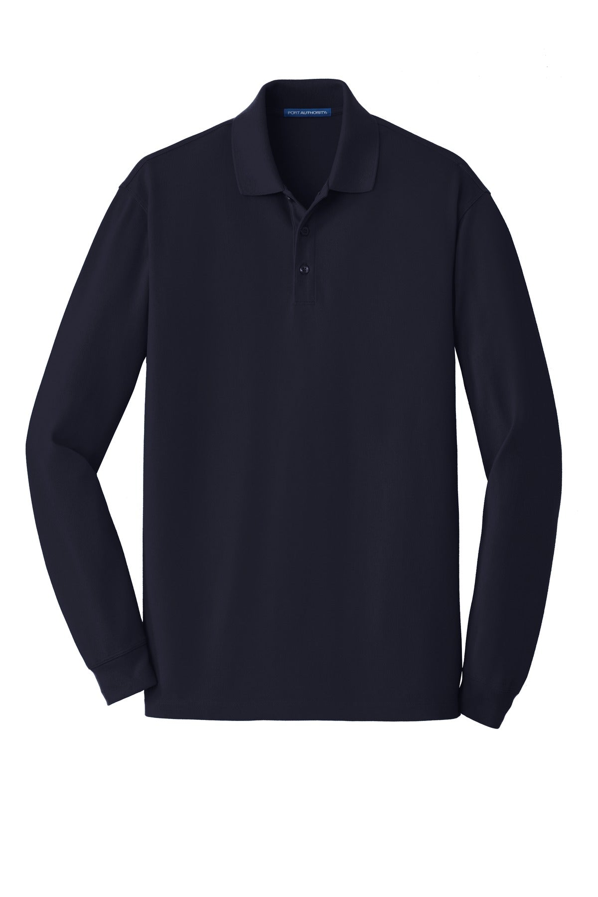 Port Authority EZCotton Long Sleeve Polo. K8000LS Navy