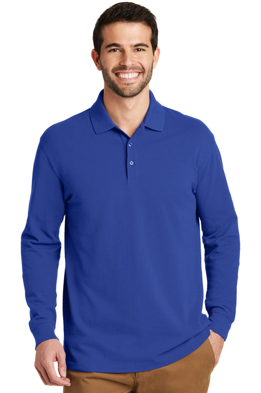 Port Authority EZCotton Long Sleeve Polo. K8000LS True Royal