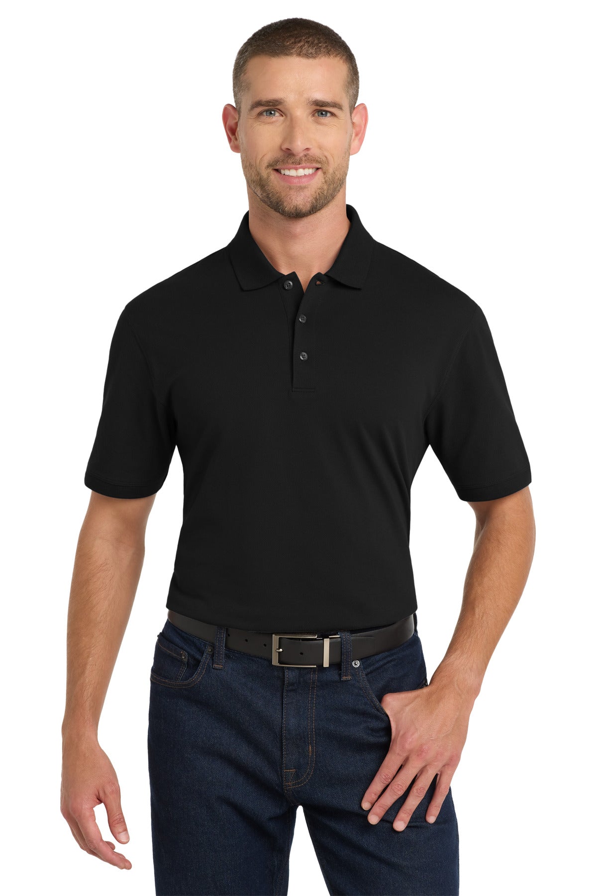 Port Authority EZCotton Polo K8000 Black