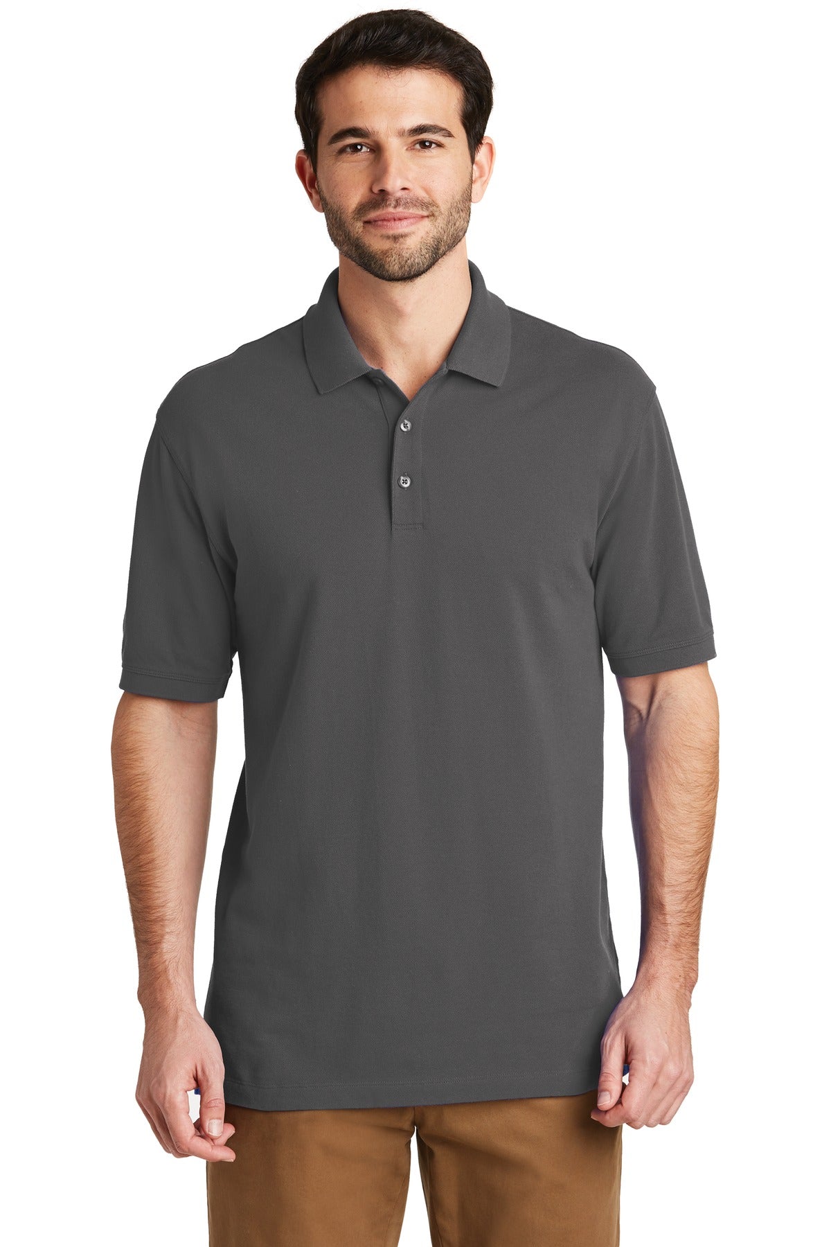 Port Authority EZCotton Polo. K8000 Sterling Grey