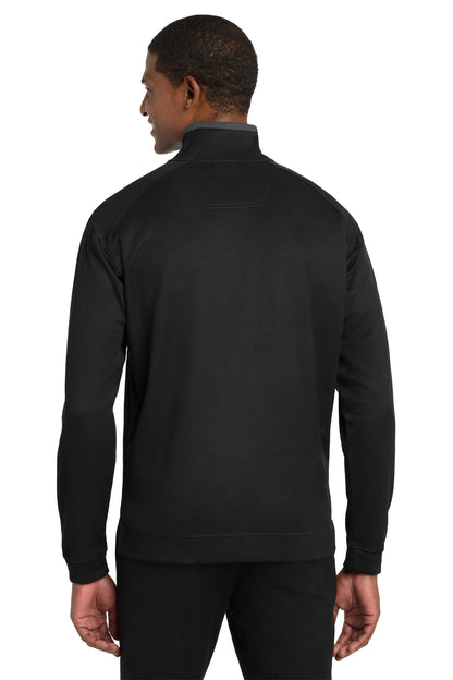 Port Authority Vertical Texture 1/4-Zip Pullover. K805 Black/ Iron Grey