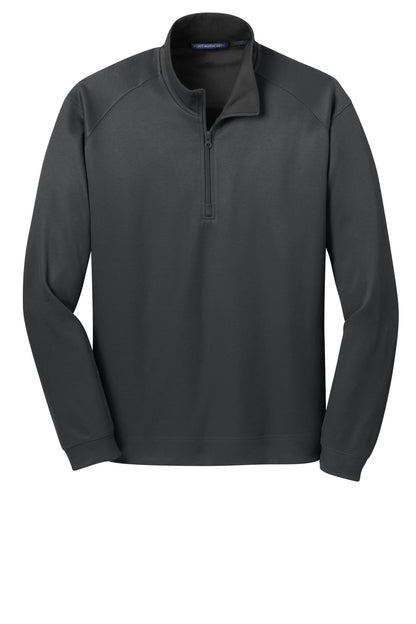 Port Authority Vertical Texture 1/4-Zip Pullover. K805 Iron Grey/ Black