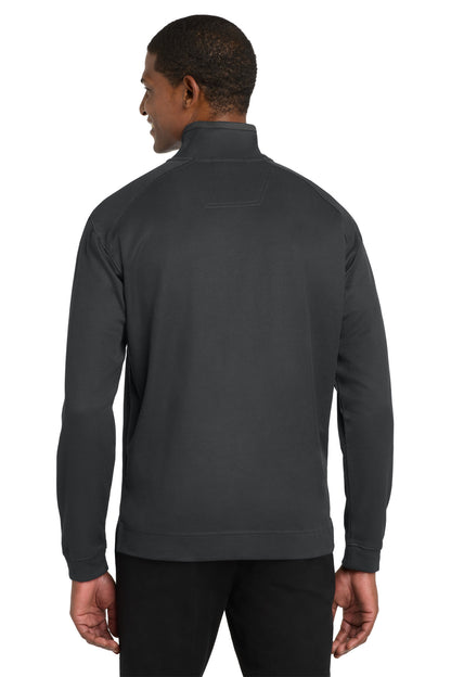 Port Authority Vertical Texture 1/4-Zip Pullover. K805 Iron Grey/ Black