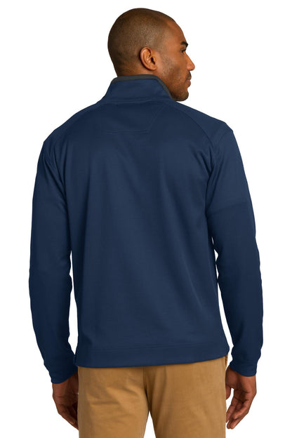 Port Authority Vertical Texture 1/4-Zip Pullover. K805 Regatta Blue/ Iron Grey