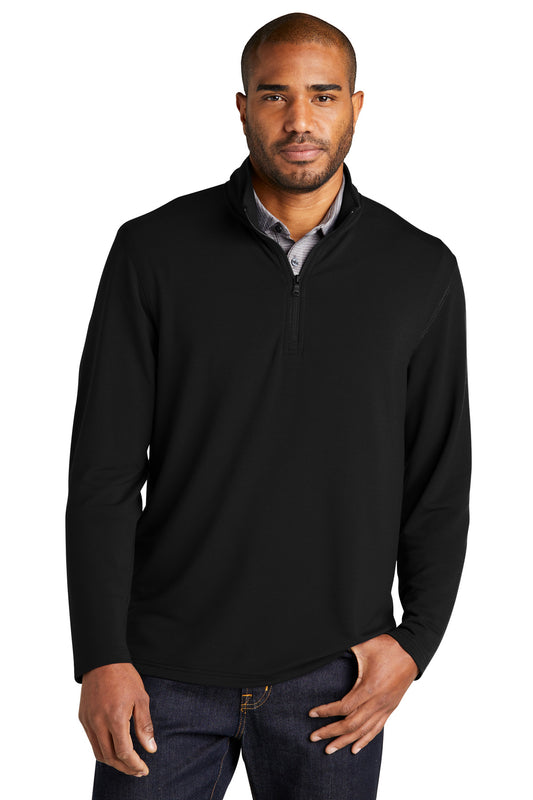 Port Authority Microterry 1/4-Zip Pullover K825 Deep Black
