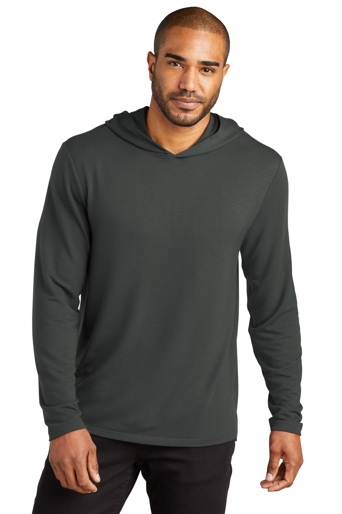 Port Authority Microterry Pullover Hoodie K826 Charcoal