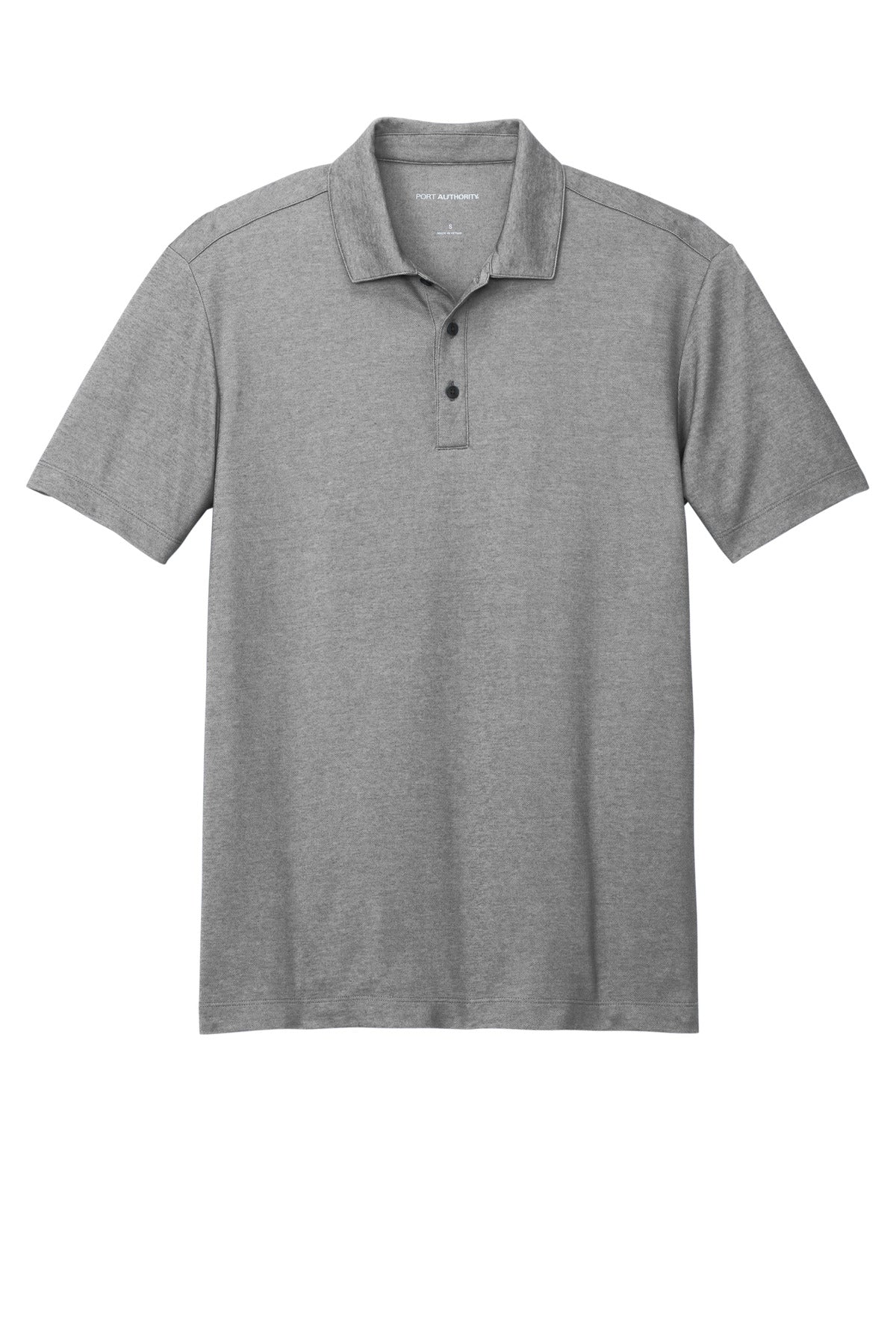 Port Authority Fine Pique Blend Polo K830 Charcoal Heather